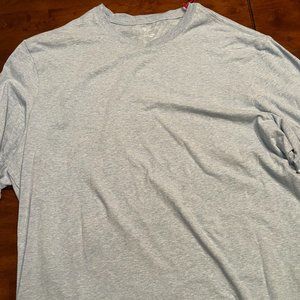 Daniel Cremieux Signature Label Micro Stripe Long-Sleeve T-Shirt - Light Blue